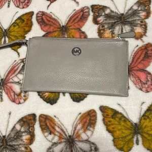 Michael Kors Grey leather wristlet